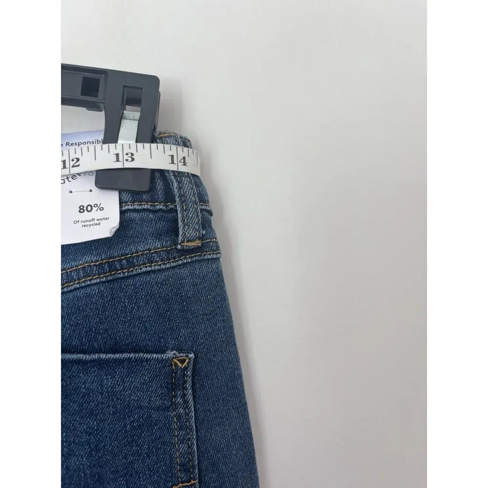 Abound Jeans Womens 27 Cargo Elastic Waist Straight Leg Relaxed